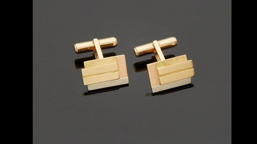 Boutons de manchette Jean Despres - Boutons de manchettes en or 58 Facettes