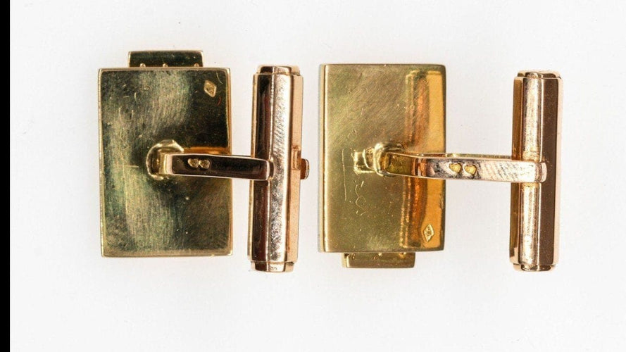 Boutons de manchette Jean Despres - Boutons de manchette en trois ors 58 Facettes