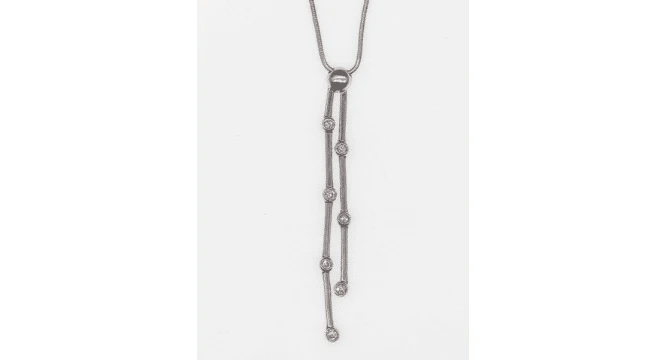 Collier Collier style négligé en or blanc 18 ct et diamants 58 Facettes