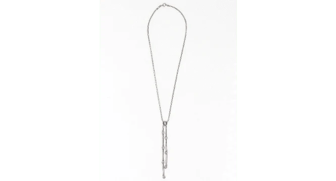 Collier Collier style négligé en or blanc 18 ct et diamants 58 Facettes