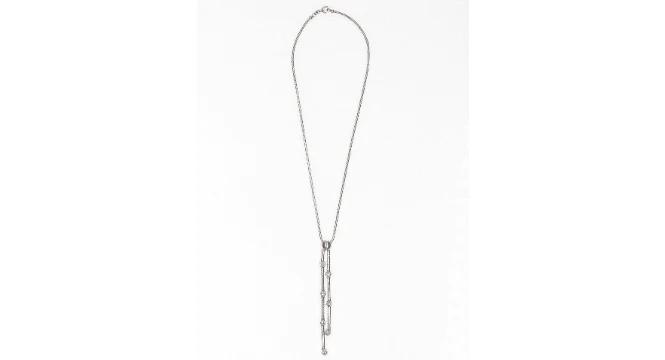 Collier Collier style négligé en or blanc 18 ct et diamants 58 Facettes