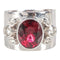 Bague 58 Bague bandeau en or gris, rubellite et diamants 58 Facettes