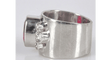 Bague 58 Bague bandeau en or gris avec rubellite et diamants 58 Facettes