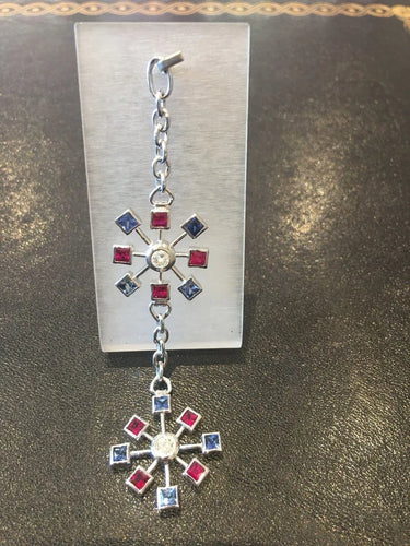 Pendentif Pendentif flocons de neige en or gris 18 carats, diamants 0,30 ct 58 Facettes