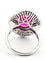 Bague 62 Bague en or blanc 18 carats avec rubis et diamants 58 Facettes
