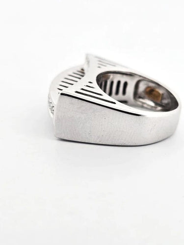 Bague 51 Bague en or blanc 18 carats avec diamants 1,08 ct 58 Facettes
