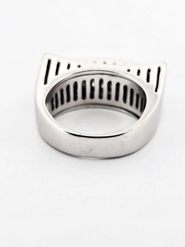 Bague 51 Bague en or blanc 18 carats avec diamants 1,08 ct 58 Facettes