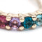 Boucles d'oreilles RAINBOW - Boucles d’oreilles créoles en or jaune 18K et gemmes 58 Facettes UKA000102LF