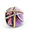 Bague 55.5 Bague bicolore design italien en or 18 kt et améthyste 58 Facettes D359741LF
