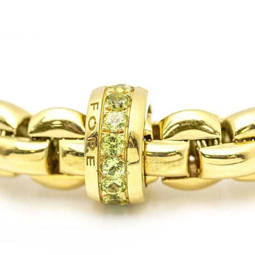 Bracelet Bracelet élastique en or jaune 18 carats et péridots 58 Facettes D359653LF