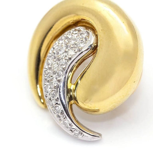 Boucles d'oreilles Boucles d'oreilles en deux ors 18 carats et diamants 58 Facettes D359882JC