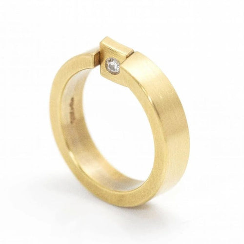 Bague 54.5 Niessing Reverse - Bague en or jaune 18 carats et diamant 58 Facettes D359998JC
