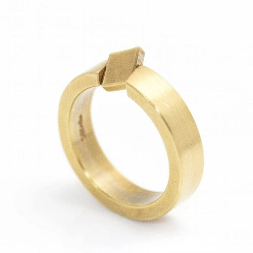 Bague 54.5 Niessing Reverse - Bague en or jaune 18 carats et diamant 58 Facettes D359998JC