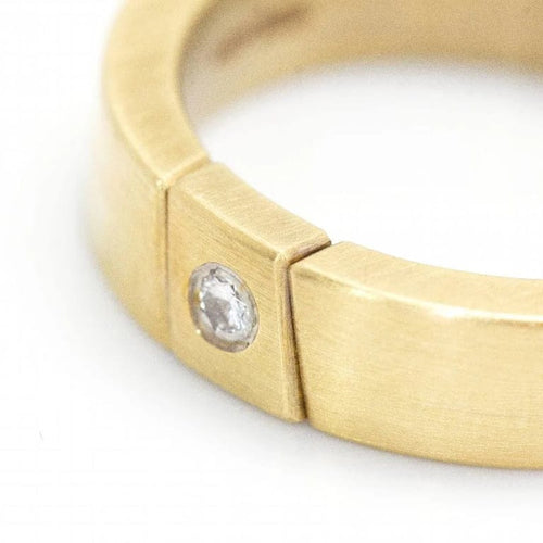 Bague 54.5 Niessing Reverse - Bague en or jaune 18 carats et diamant 58 Facettes D359998JC