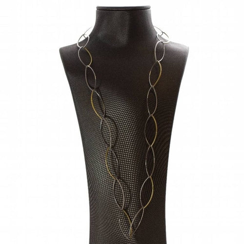 Collier Carl Dau - Collier en or jaune 18 kt et acier 58 Facettes D359994JC