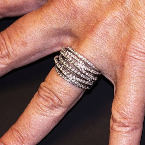 Bague 54 Salvini - Bague en or blanc 18 carats et diamants 58 Facettes D360368CS
