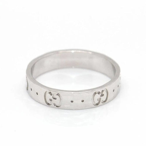Bague 53.5 Gucci Icon - Bague motif GG en or blanc 18 carats 58 Facettes D360471FJ