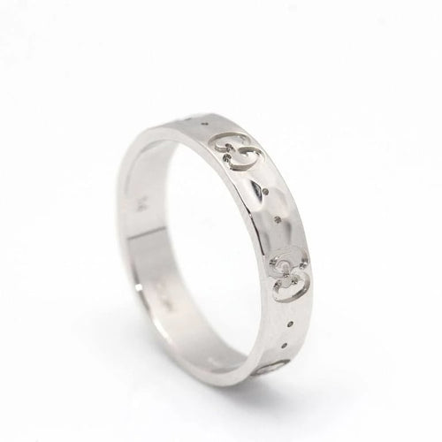Bague 53.5 Gucci Icon - Bague motif GG en or blanc 18 carats 58 Facettes D360471FJ