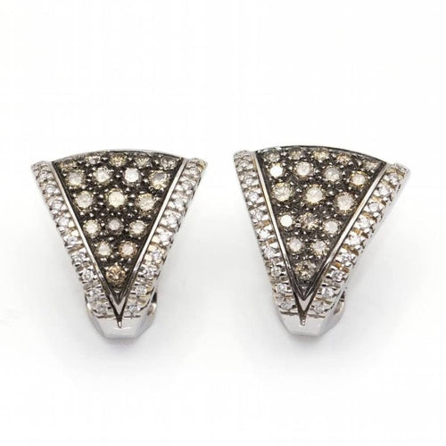 Boucles d'oreilles CENTOVENTUNO - Boucles d'oreilles en or blanc 18 carats et diamants 58 Facettes D360529FJ