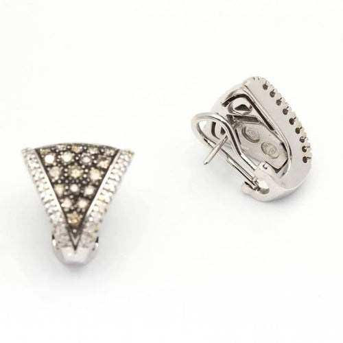 Boucles d'oreilles CENTOVENTUNO - Boucles d'oreilles en or blanc 18 carats et diamants 58 Facettes D360529FJ