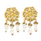 Boucles d'oreilles Keshi 1900 - Boucles d'oreilles Novecentismo en or jaune 18 carats, diamants et perles 58 Facettes D361018JC