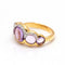 Bague 55 Bague en or rose 18 carats avec améthyste et diamants 58 Facettes D361639UZ