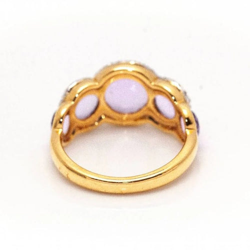 Bague 55 Bague en or rose 18 carats avec améthyste et diamants 58 Facettes D361639UZ