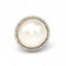 Bague 50.5 Bague perle naturelle en or blanc 18 carats et diamants 58 Facettes D362763RR