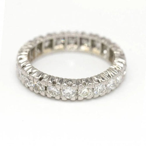 Bague 53.5 Alliance - Bague en or blanc 18 carats et diamants 58 Facettes D362766RR