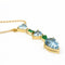 Collier Collier - Pendentif en or jaune 18 carats avec topaze, aigue-marine et émeraudes 58 Facettes D362785JE