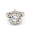 Bague 52.5 Bague en or blanc 18 carats avec diamants et béryl 58 Facettes D362790RR
