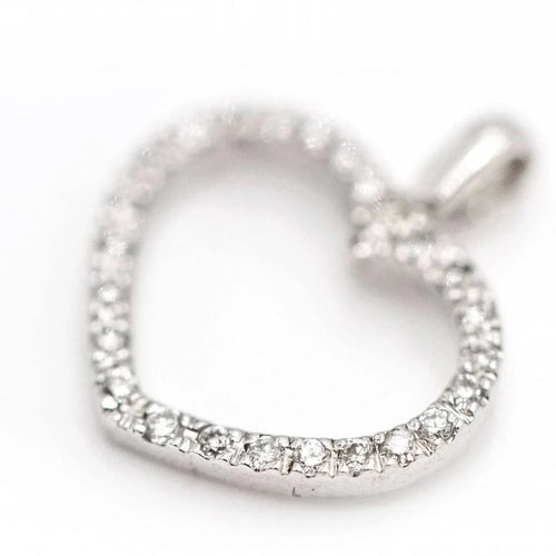 Pendentif Pendentif cœur en or blanc 18 ct et diamants 58 Facettes D363119CG