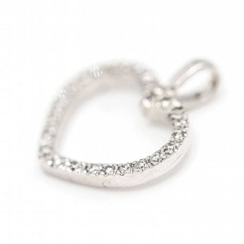 Pendentif Pendentif cœur en or blanc 18 ct et diamants 58 Facettes D363119CG