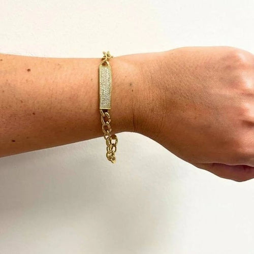 Bracelet DON'TFORGETME - Bracelet unisexe en or jaune 18 carats et diamants 58 Facettes D363123CG