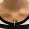 Collier Collier pendentif croix en or jaune 18 carats et diamants 58 Facettes D363121CG