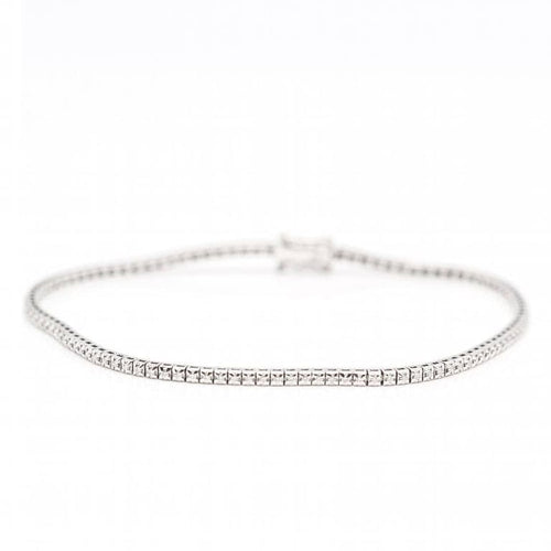 Bracelet Bracelet rivière en or blanc 18 carats et diamants 58 Facettes D363128CG