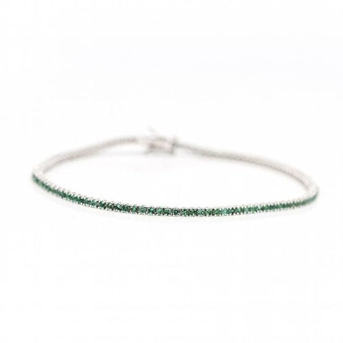 Bracelet Bracelet rivière en or blanc 18 carats et émeraudes 58 Facettes D363126CG