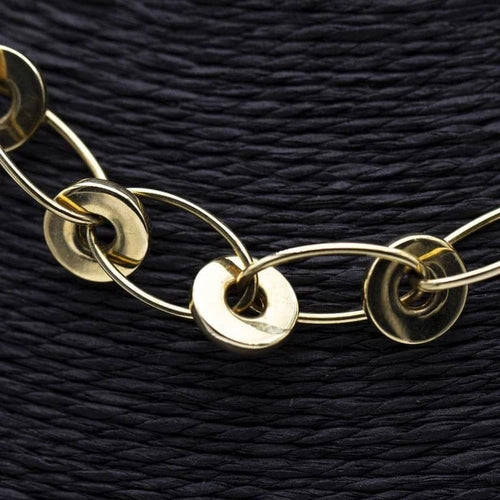 Collier Collier à anneaux en or jaune 18 kt 58 Facettes N102865LF