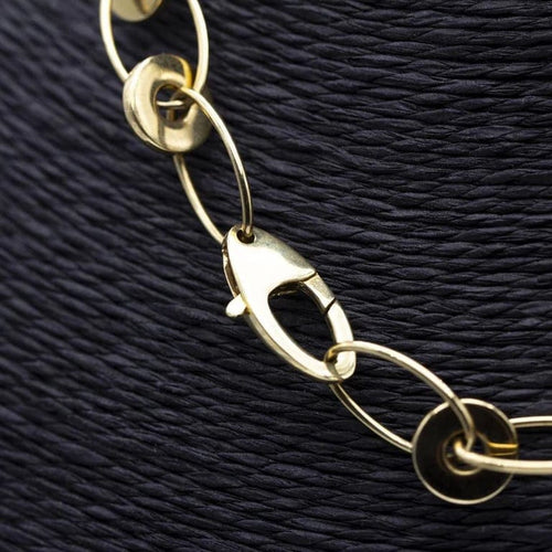 Collier Collier à anneaux en or jaune 18 kt 58 Facettes N102865LF