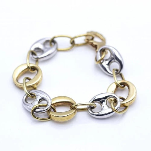 Bracelet Bracelet design Calabrote en or jaune 18 ct et or blanc 58 Facettes N102869LF