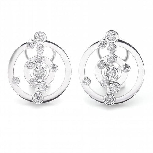Boucles d'oreilles ADAGIO - Boucles d'oreilles en or blanc 18 ct et diamants 58 Facettes N102891