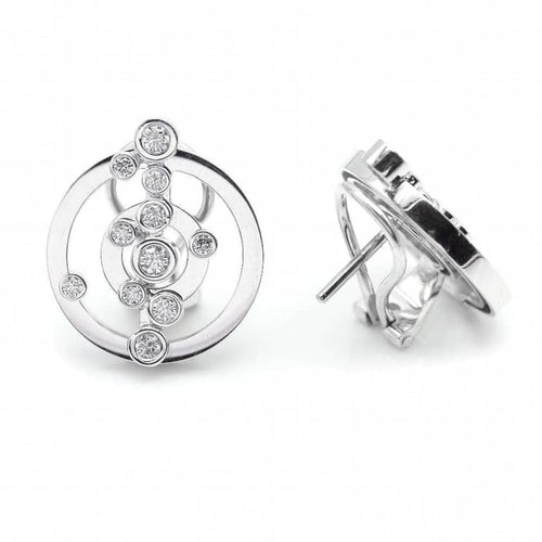 Boucles d'oreilles ADAGIO - Boucles d'oreilles en or blanc 18 ct et diamants 58 Facettes N102891