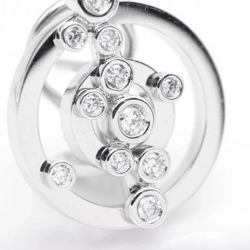 Boucles d'oreilles ADAGIO - Boucles d'oreilles en or blanc 18 ct et diamants 58 Facettes N102891