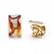 Boucles d'oreilles FIREMOON - Boucles d’oreilles en or jaune 18 ct, émail et diamants 58 Facettes N102897