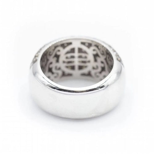 Bague 55 Rosse - Bague bicolore en or rose et or blanc 18 kt et diamants 58 Facettes N102895