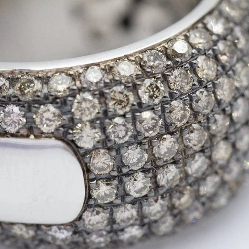 Bague 55 Rosse - Bague bicolore en or rose et or blanc 18 kt et diamants 58 Facettes N102895