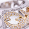 Bague 54 Bague bicolore - Bague en or blanc et or rose 18 ct et diamants 58 Facettes N102899