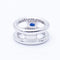 Bague 52 Bague en or blanc 18 ct avec saphir et diamants 58 Facettes N102924EJ