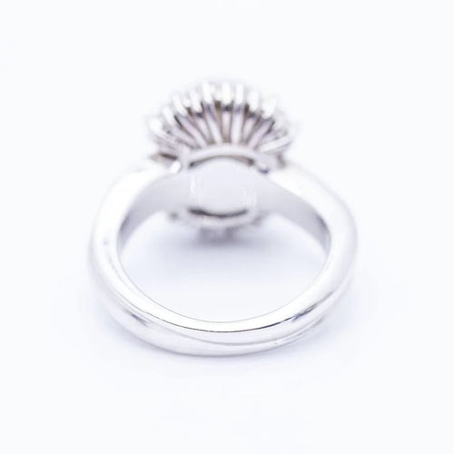 Bague 53 Bague en or blanc 18 ct avec perle de culture et diamants 58 Facettes N102930EJ