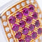 Bague 53 Bague unisexe carrée en or jaune 18 ct, diamants et rubis 58 Facettes N102920EJ
